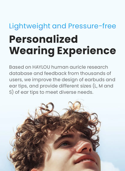 HAYLOU Mori Pro Wireless Earbuds – 43dB ANC, LDAC Hi-Res, 28H Battery