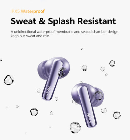 QCY MeloBuds N70 Wireless Earbuds – Adaptive ANC, LDAC Hi-Res, 50H Battery