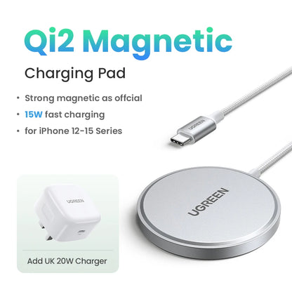 UGREEN 15W MagSafe Wireless Charger – iPhone 16 & 17 Compatible