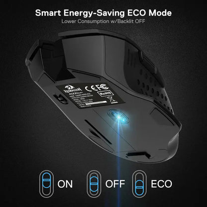 Redragon M656 Gainer Wireless Gaming Mouse – 4000 DPI, 2.4GHz, 7 Macro Buttons, Red LED