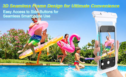 HAISSKY Waterproof Phone Pouch – Clip & Lanyard, Touch Sensitive