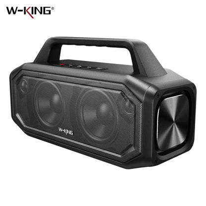 W-KING 80W Portable Bluetooth Speaker – Bass Boost, Stereo Pairing, IPX6, Reverse Charging