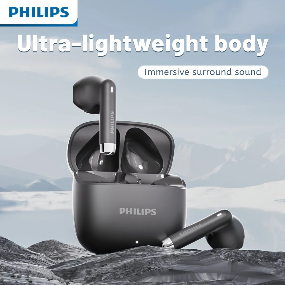 Philips Wireless Earbuds 2025 – Bluetooth 6.0, Low Latency, Sound Isolation, Built-in Mic