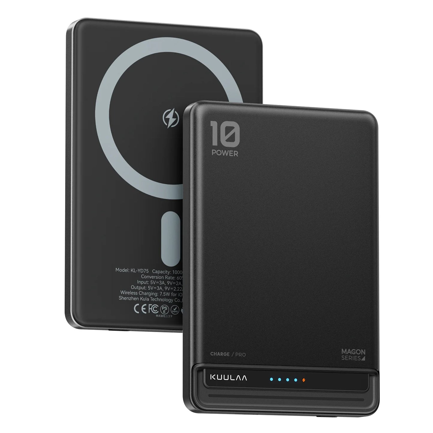 KUULAA 10,000mAh Magnetic Wireless Power Bank — 20W Fast Charging, MagSafe Compatible