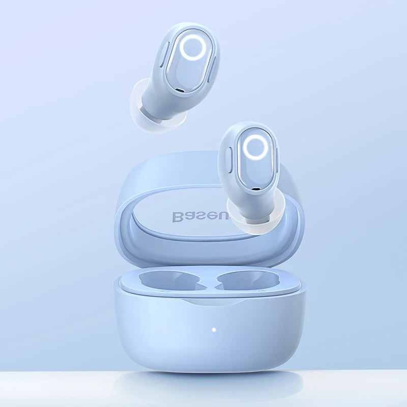 Baseus WM02 True Wireless Earbuds – Bluetooth 5.3, 25Hr Battery, Built-In Mic, USB-C