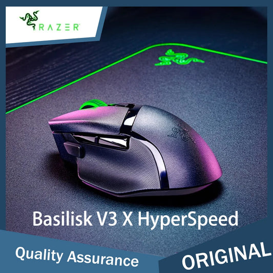 Original Razer Basilisk V3 X HyperSpeed Customizable Wireless Gaming Mouse 18K Optical Sensor Chroma RGB 9 Programmable Controls