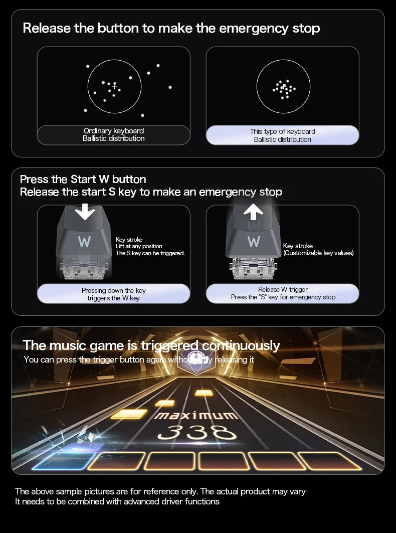 ATTACK SHARK R85HE Magnetic Axis Gaming Wire Keyboard 8KHz Rate 0.005mm RT Precision Adjustable 5 Layer Soundproof Filling RGB