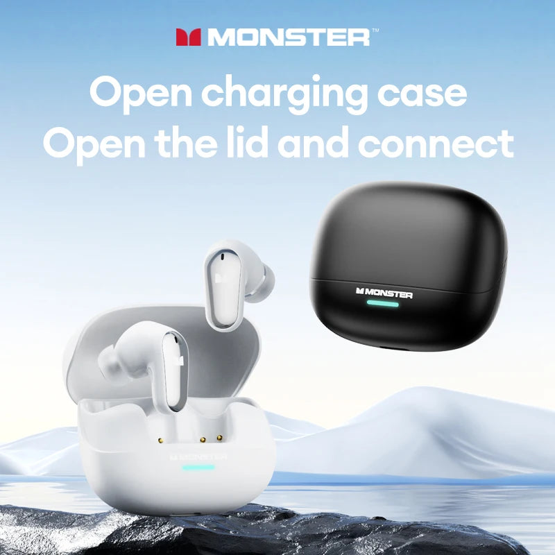Monster MQT52 Wireless Earphones – Bluetooth 5.4 | 24Hr Battery | Gaming Mode