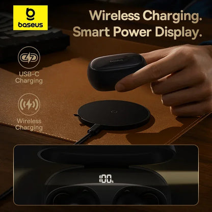 Baseus Bowie MA10 Pro ANC Earbuds – 48dB Hybrid ANC, Bluetooth 5.3, 40Hr Battery, 4-Mic ENC