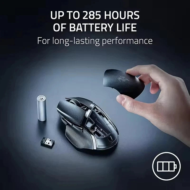 Original Razer Basilisk V3 X HyperSpeed Customizable Wireless Gaming Mouse 18K Optical Sensor Chroma RGB 9 Programmable Controls