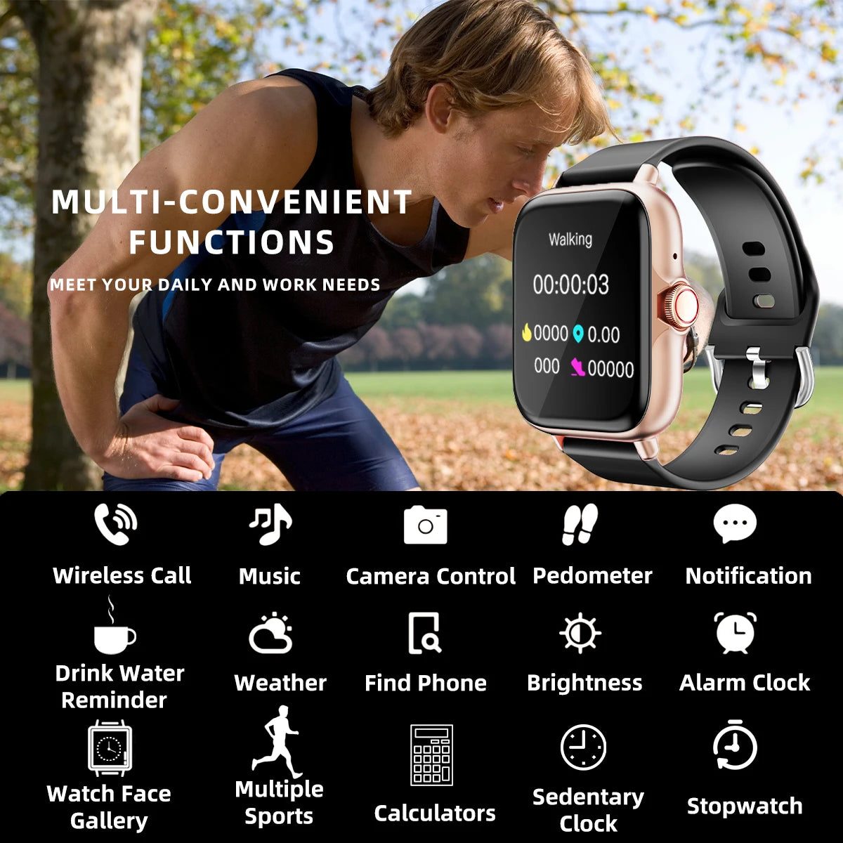 1.83" Smart Watch – Voice Calling, Sleep & Health Tracking for iPhone & Android