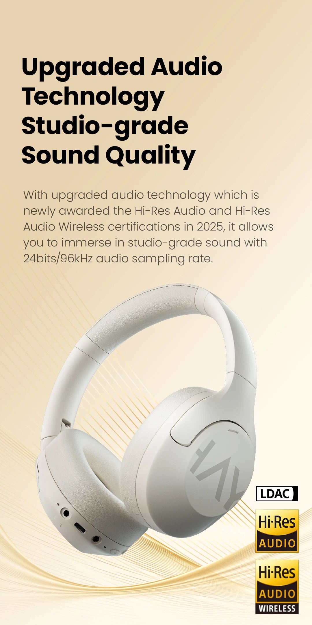 HAYLOU S30 ANC Over-Ear Headphones – 43dB Adaptive ANC, LDAC Hi-Res, 80Hr Battery, Memory Foam