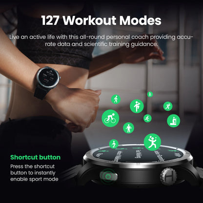 HAYLOU Solar Neo Smartwatch – 1.53" HD Display, 24H Health Monitoring, Bluetooth Calling