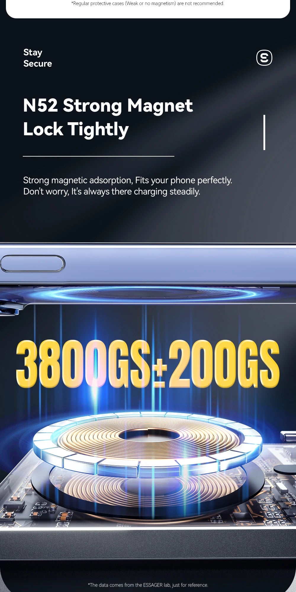 Essager Slim Magnetic Power Bank — 5000mAh, 20W Wireless, MagSafe iPhone 14–17