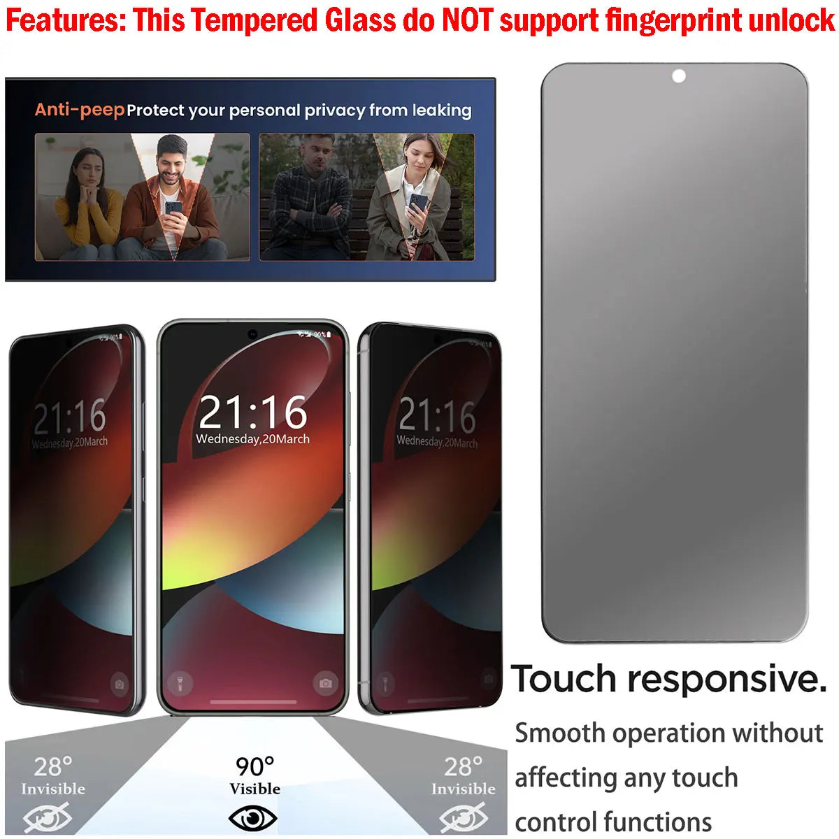 Samsung Galaxy S22 Privacy Screen Protector – Anti-Spy Tempered Glass (2-Pack)