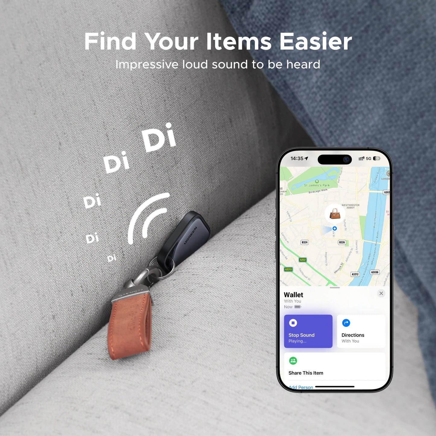 UGREEN Bluetooth Item Tracker – Never Lose Your Keys Again