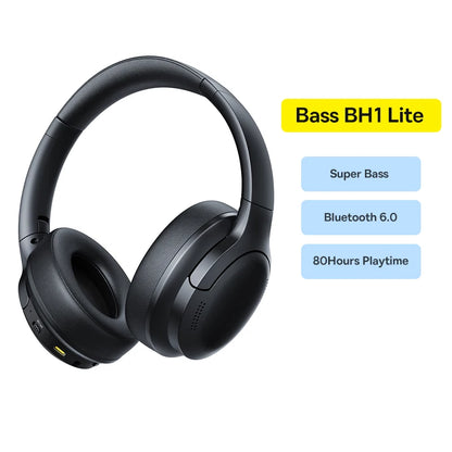 Baseus Over-Ear Headphones — Bluetooth 5.3, 70H Playtime, Spatial Audio & ENC Noise Cancelling