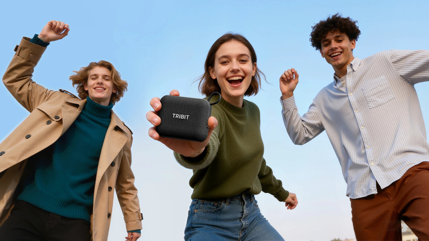 Tribit PocketGo Portable Bluetooth Speaker – IP68 Waterproof, BT 6.0, TWS, 80m Range, App EQ