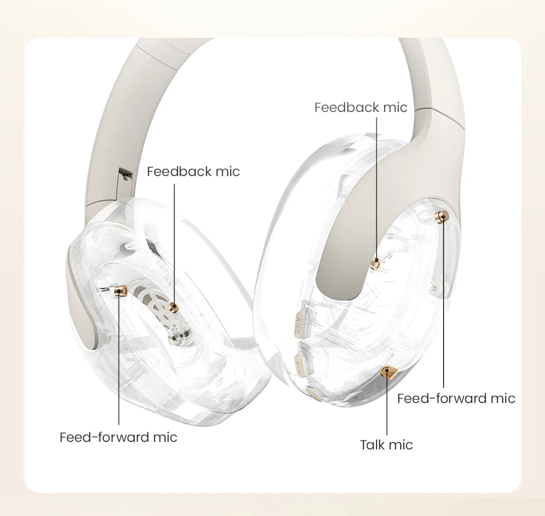 HAYLOU S30 ANC Over-Ear Headphones – 43dB Adaptive ANC, LDAC Hi-Res, 80Hr Battery, Memory Foam