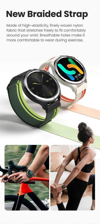 HAYLOU Solar Neo Smartwatch – 1.53" HD Display, 24H Health Monitoring, Bluetooth Calling
