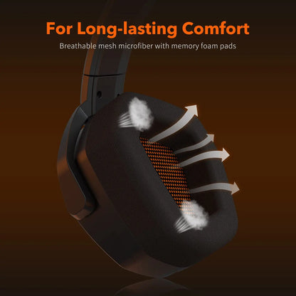 NUBWO G06 Wireless Gaming Headset with Microphone for PS5, PS4, PC, Mobile, Switch, 2.4GHz Bluetooth 5.3 Dual Gaming Headphones