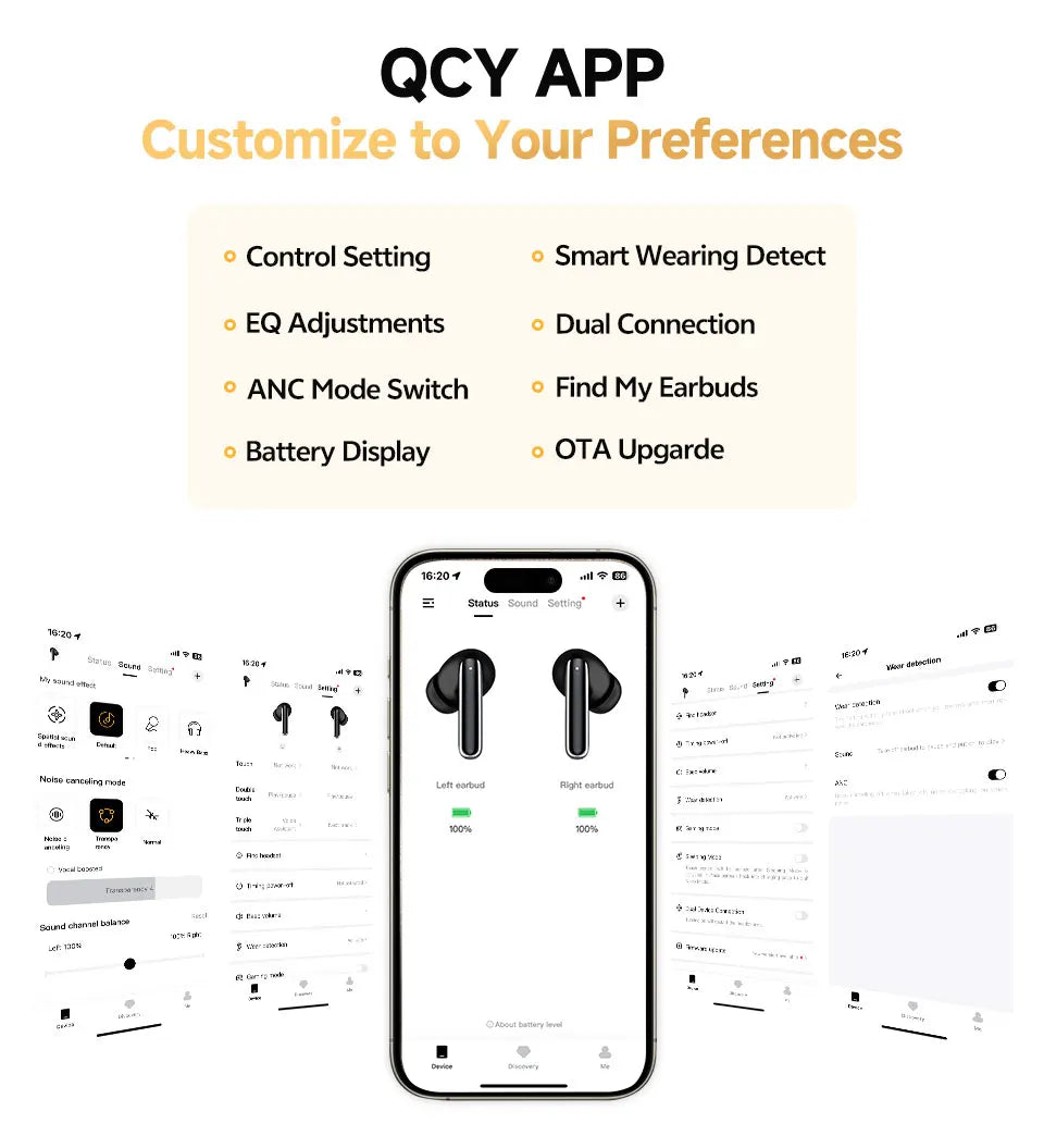 QCY MeloBuds Pro ANC Earbuds – 46dB Hybrid ANC | Hi-Res LDAC | 34Hr Battery
