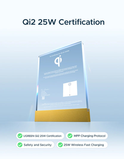 UGREEN Magflow 25W Qi2 Wireless Charging Pad – iPhone 16 & 17