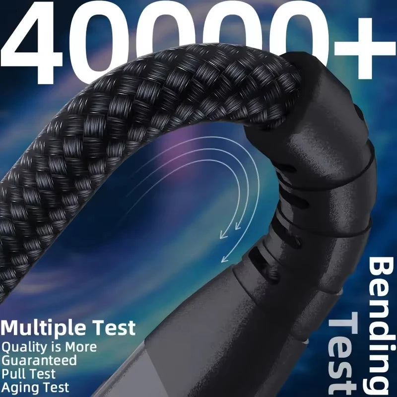100W USB-C Cable – Laptop & Phone Fast Charging, Nylon Braided, 1m / 2m / 3m