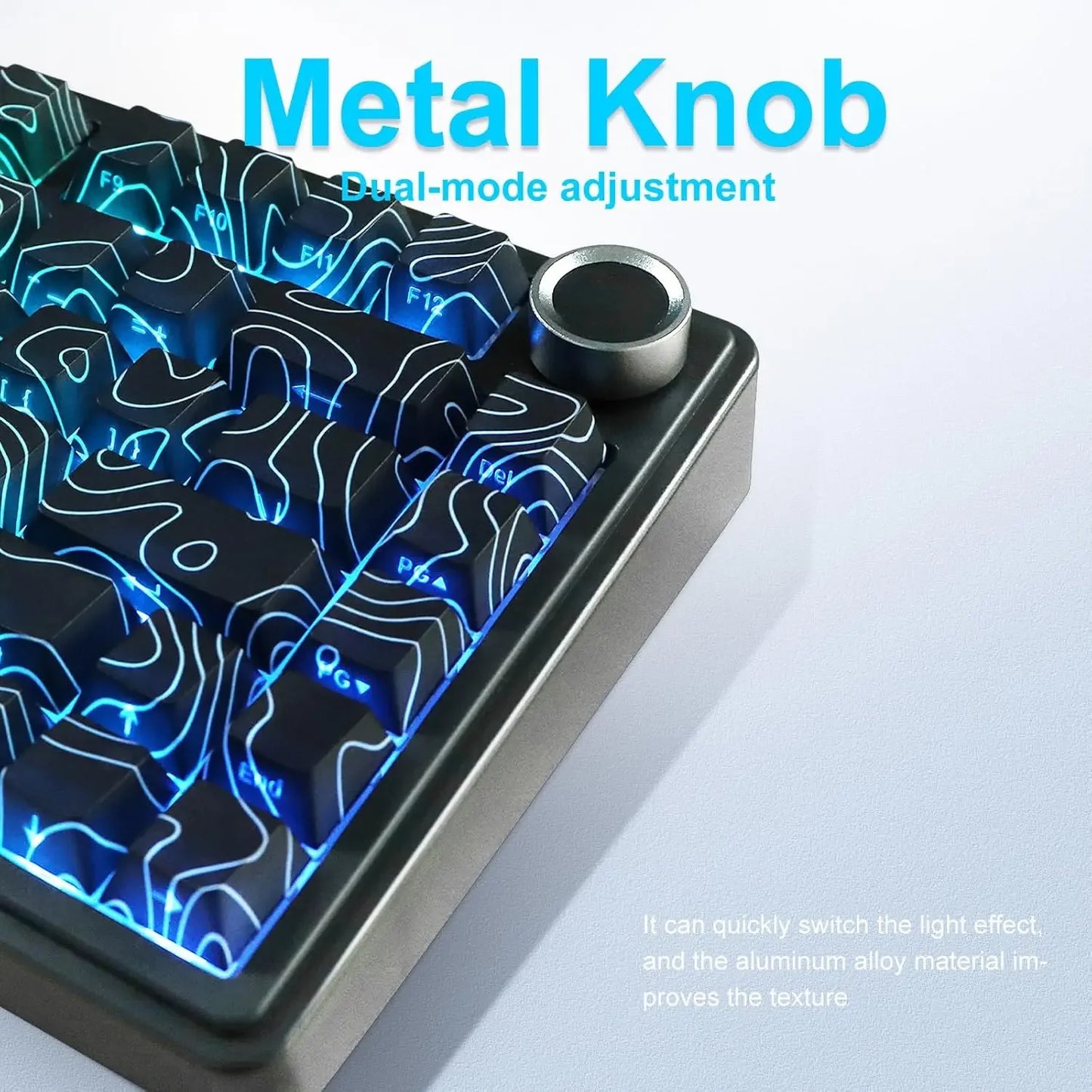 AULA F75 Wireless Gaming Mechanical Keyboard RGB Light Customized 75% Layout Tri Modes Contour Side Carved PBT Keycap Keyboard