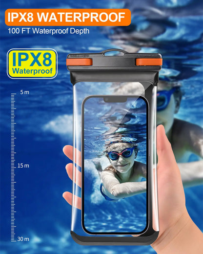 HAISSKY Waterproof Phone Pouch – Clip & Lanyard, Touch Sensitive