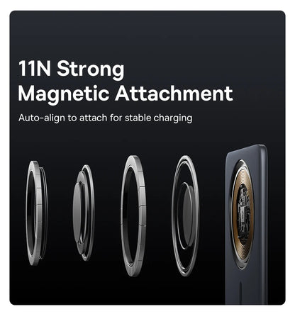 Baseus 5000mAh Magnetic Power Bank – 15W Wireless, 20W Wired, Card-Slim, MagSafe Compatible