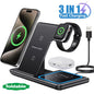 3-in-1 LED Foldable Wireless Charging Station – iPhone, Watch & AirPods