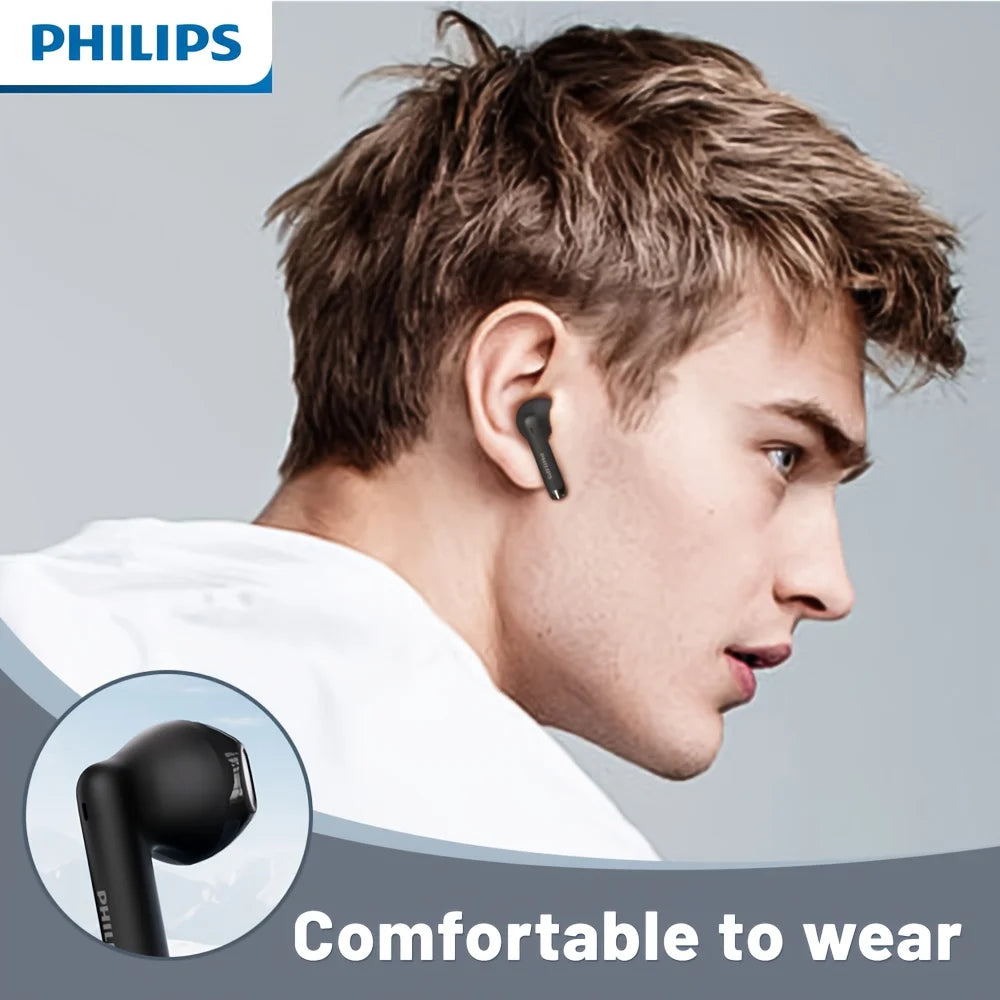 Philips Wireless Earbuds 2025 – Bluetooth 6.0, Low Latency, Sound Isolation, Built-in Mic