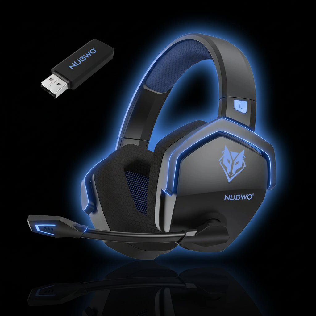 NUBWO G06 Dual Wireless Gaming Headset – 2.4G & Bluetooth, 7.1 Surround, ENC Mic, PC PS4 PS5