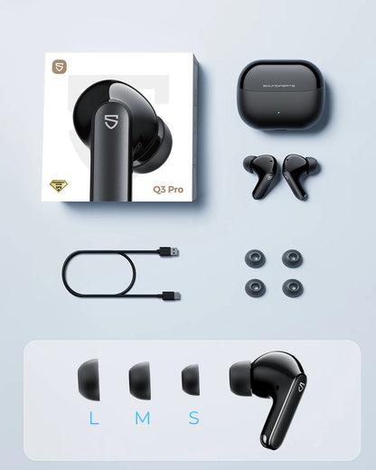 SoundPEATS Q3 Pro Wireless Earbuds – ANC, Bluetooth 6.0, 4-Mic, 42H Battery
