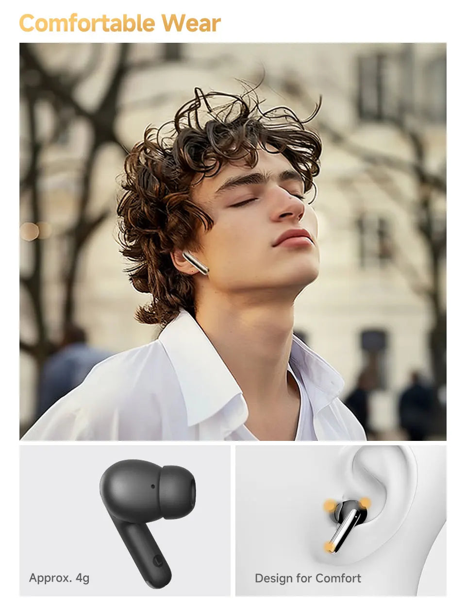 QCY MeloBuds Pro ANC Earbuds – 46dB Hybrid ANC | Hi-Res LDAC | 34Hr Battery
