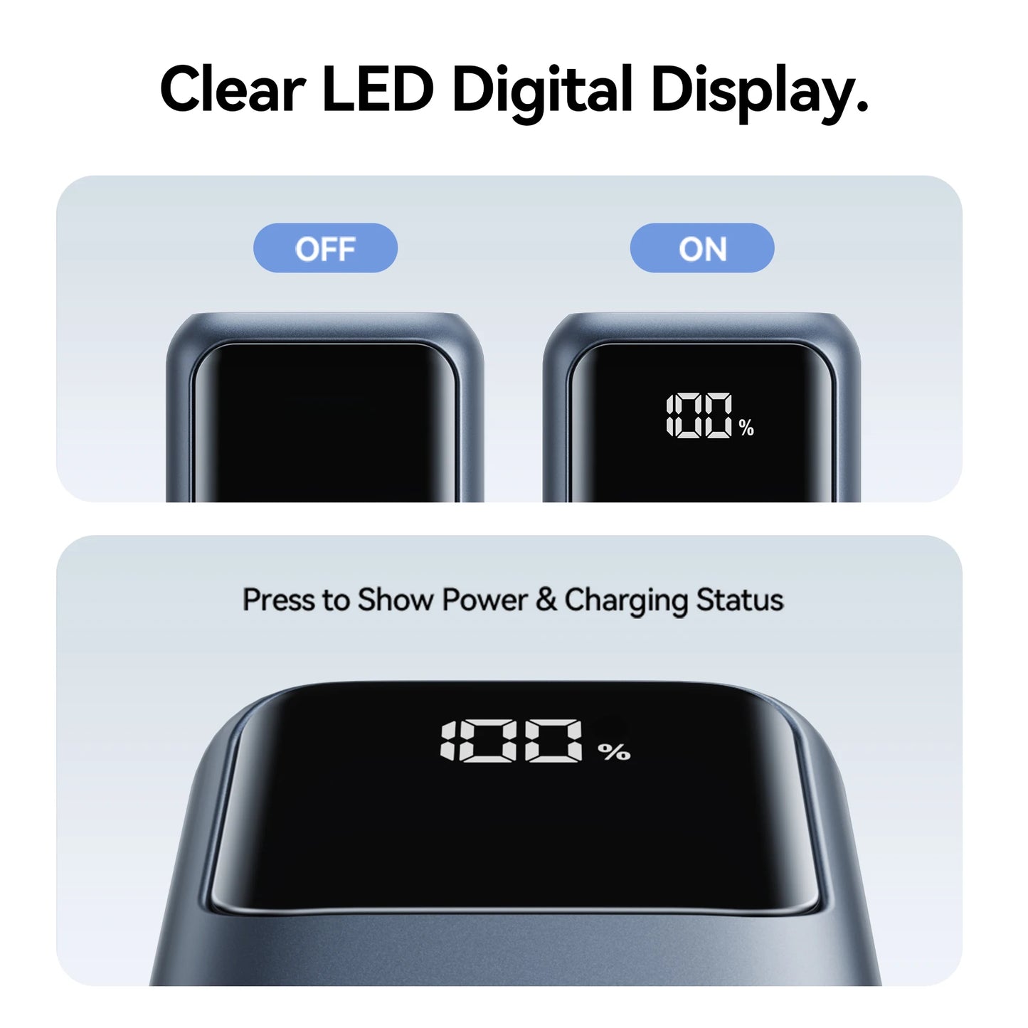 Vention 10000mAh Power Bank – 22.5W, Wireless Charging, Apple Watch Charger, Digital Display