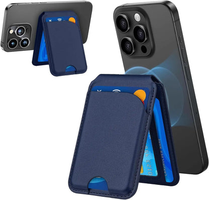 GITFOS Magnetic Wallet Phone Stand – MagSafe Compatible, Leather Card Holder, iPhone 14/15/16/17
