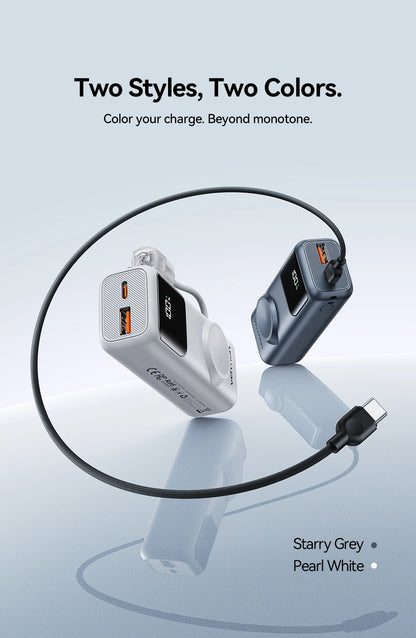 Vention 10000mAh Power Bank – 22.5W, Wireless Charging, Apple Watch Charger, Digital Display