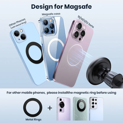 TOPK 360° Magnetic Car Phone Mount – 20 Strong Magnets