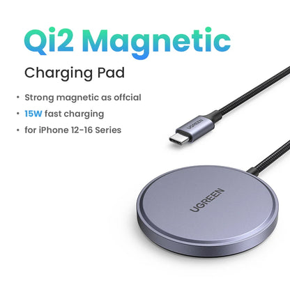 UGREEN 15W MagSafe Wireless Charger – iPhone 16 & 17 Compatible