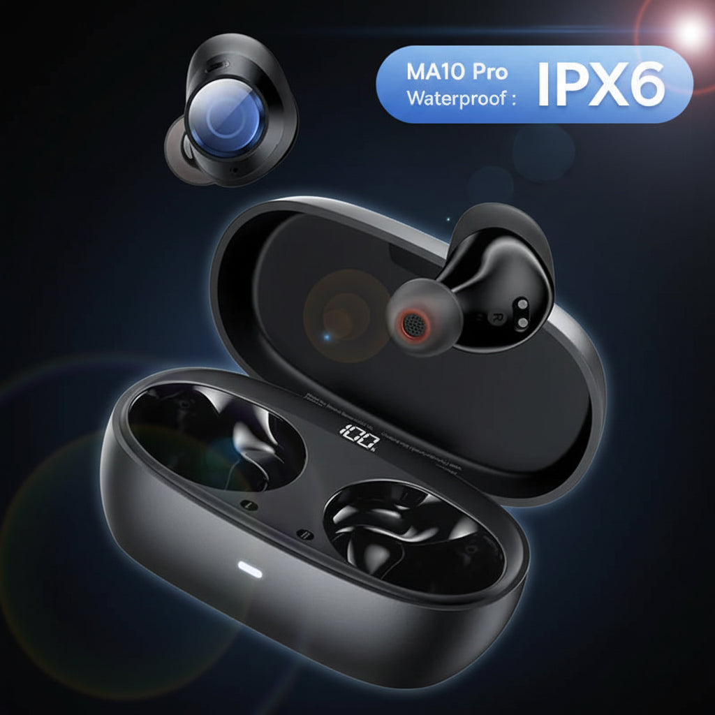 Baseus Bowie MA10 Pro ANC Earbuds – 48dB Hybrid ANC, Bluetooth 5.3, 40Hr Battery, 4-Mic ENC