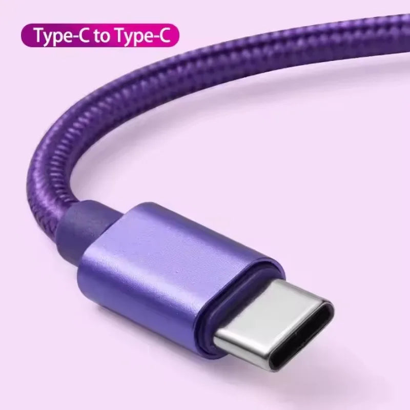 66W USB-C Fast Charging Cable – Nylon Braided, 1m / 2m / 3m