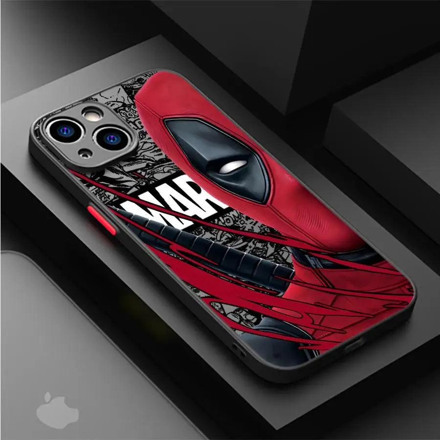 Marvel Venom Deadpool Phone Case for iPhone 16 14Pro XR 16e 15 13 Mini SE 7 8 Plus 12 11 Pro XS Max 14 Soft Cover