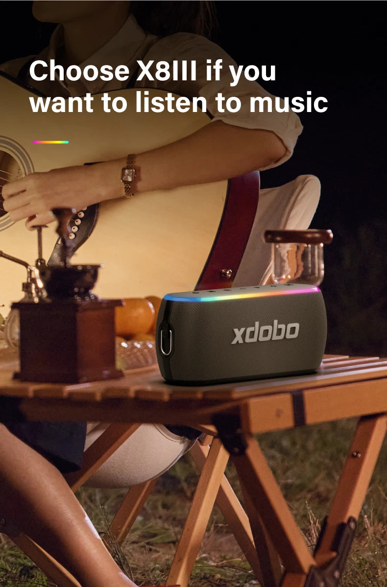 XDOBO X8 III 60W Portable Bluetooth Speaker – Deep Bass, IPX7, 6600mAh Power Bank
