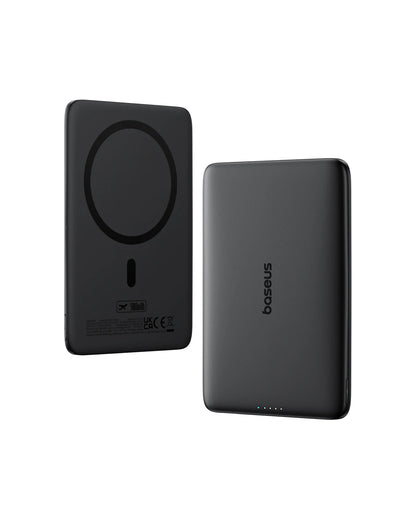 Baseus 5000mAh Magnetic Power Bank – 15W Wireless, 20W Wired, Card-Slim, MagSafe Compatible
