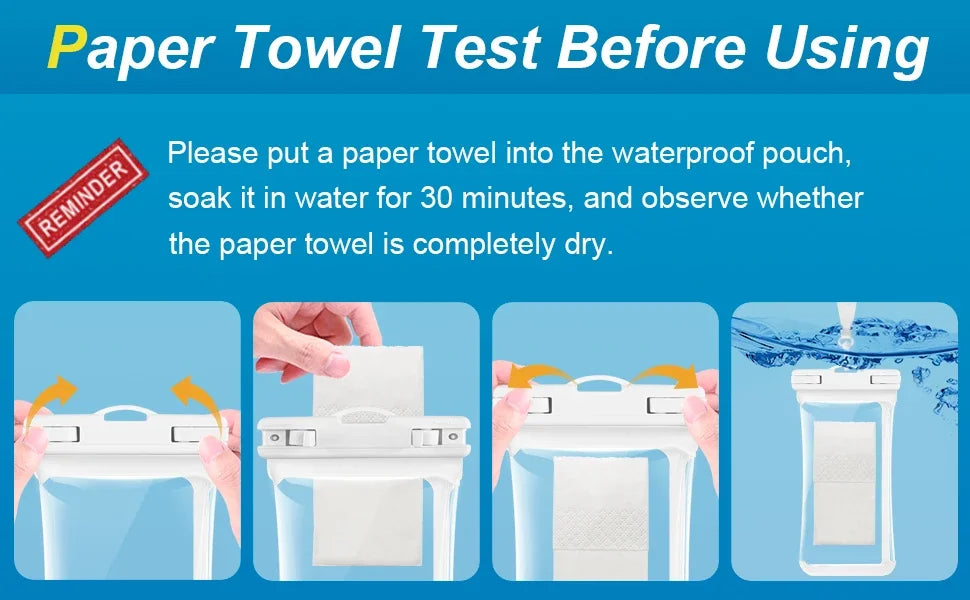 HAISSKY Waterproof Phone Pouch – Clip & Lanyard, Touch Sensitive