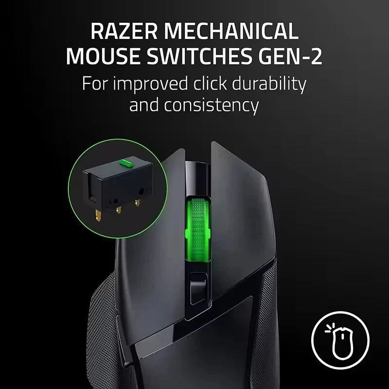 Original Razer Basilisk V3 X HyperSpeed Customizable Wireless Gaming Mouse 18K Optical Sensor Chroma RGB 9 Programmable Controls