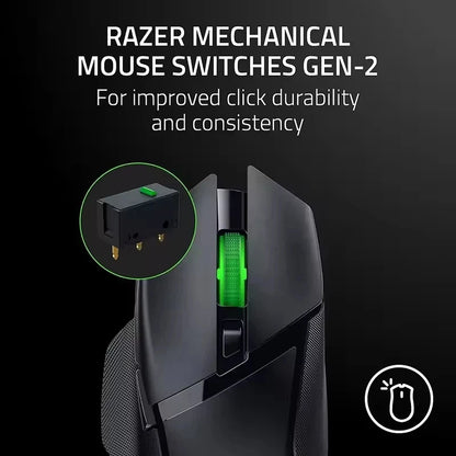 Original Razer Basilisk V3 X HyperSpeed Customizable Wireless Gaming Mouse 18K Optical Sensor Chroma RGB 9 Programmable Controls
