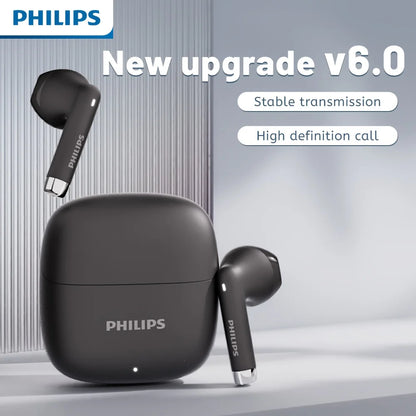 Philips Wireless Earbuds 2025 – Bluetooth 6.0, Low Latency, Sound Isolation, Built-in Mic